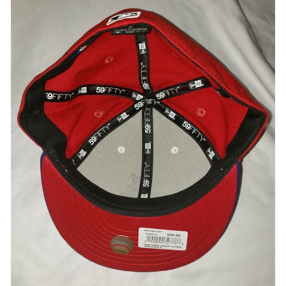 New Era Team Taped Liberty Atlanta Braves‎ New Era 59FIFTY Fitted Hat Size 8 - Picture 2 of 4